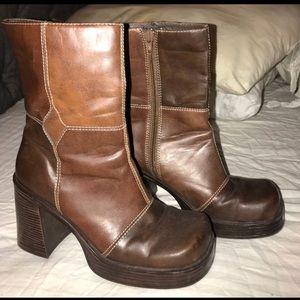 LEI Brown Boots Size 8